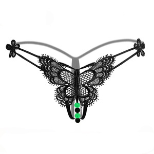 Tanga Sexy de Encaje Ding Zhi Mei con Perlas Brillantes en la Oscuridad, Forma Triangular, Accesorios Íntimos para Mujer - Product Image 3
