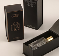 Emballage de parfum, boîte rigide, fermeture magnétique, laminage noir mat, logo estampé à chaud avec insert en EVA, ODM OEM