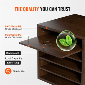 Organizador clasificador de papel de escritorio de madera con almacenamiento de 5 niveles, archivador de papel de escritorio, bandeja de letras para el hogar y la Oficina - Product Image 3