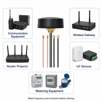 Antenne combinée WiFi LTE 868 MHz 50 Ohm à 4 câbles et fixation par vis pour équipement de communication
