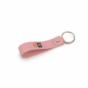 <b>Custom</b> Color PU Leather Loop Keychain Colorful Promotional <b>Key</b> <b>Ring</b> Corporate Gift OEM Manufacturer - Product Image 5