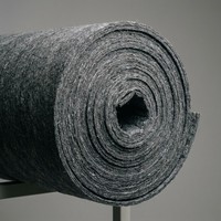Tissu aiguilleté Qianxi noir-gris 100 % polyester, antistatique, résistant à l'abrasion, anti-déchirure, anti-boulochage, léger, 100 GSM