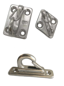 Gancho de guardabarros marino de acero inoxidable 316, placa de ojo Rectangular, ganchos que se pueden abrir, 71mm, para barco, Kayak, yate, Hardware para barco - Product Image 3