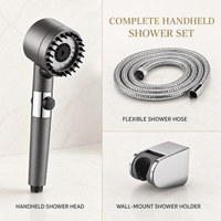 Ensemble de douche à main filtrée haute pression avec filtre et tuyau, pour salle de bain, avec fonction massage