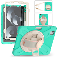 Étui de protection pour iPad Air 11/2024/2025 4/5/10.9 PC souple + couverture arrière en Silicone porte-stylo antichoc