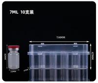 Boîte de rangement transparente en plastique pour tubes à essai, support de congélation en PP pour cryovials de laboratoire, étui de stockage pour échantillons et tubes, plusieurs tailles