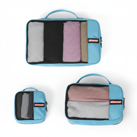 Ensemble de 3 cubes de rangement légers pour voyage - Sacs de rangement imperméables pour bagages