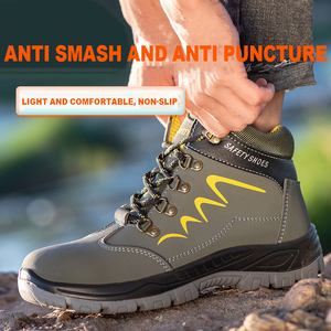 Nueva hebilla giratoria tejido volador trabajo protección aviación ingeniería verano zapatos de seguridad para hombres - Product Image 6