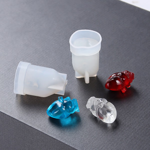 DIY crystal <b>resin</b> mini 3D human organ brain simulation heart <b>silicone</b> <b>mold</b> - Product Image 4