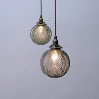 Lustre suspendu moderne en fer et verre LED pour la décoration de magasins et de restaurants, lampe suspendue au plafond, 2700K blanc chaud doux