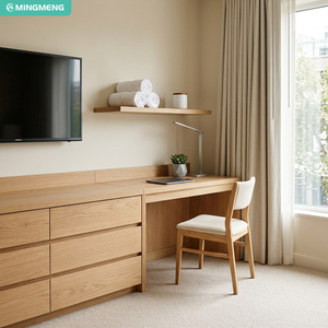 Réception d'hôtel de style japonais, design moderne en bois avec bonsaïs et lanternes, pour usage commercial - Product Image 5