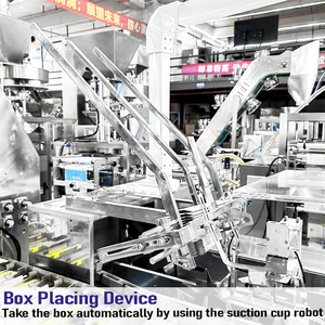 Hoàn toàn tự động màu trường phấn hộp máy đóng gói cho thực phẩm hiệu quả cao 30-40boxs/min carton treo lỗ - Product Image 6