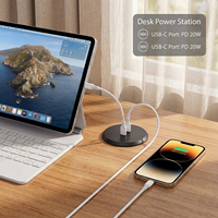 Chargeur USB industriel pour canapé, Hub USB-C dissimulé pour table, Multiprise de bureau, Mini PD20W intelligent de 2 pouces