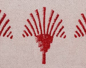 Indian Boho Kilim Style Red Cotton Dhurrie Rug Hand <b>Block</b> Printed Handmade Carpet Floor Rug Home Decor - Product Image 3