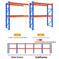 Système de rayonnage en acier robuste double face réglable et personnalisable pour entrepôt et supermarché, type goutte d'eau
