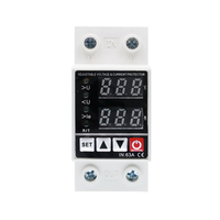 Disjoncteur 2 pôles monophasé AC 40A 63A de sécurité pour maison intelligente Dispositif de protection de récupération automatique réglable sur et sous tension