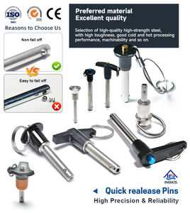 Штифты стальные M5 M8 M10 M12 M16 с D-образным кольцом, пружинные, самоблокирующиеся, с шариковым замком, быстросъемные - Product Image 2