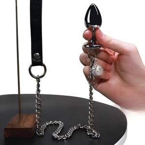 <span class=keywords><strong>Plug</strong></span> <span class=keywords><strong>Anale</strong></span> in Acciaio Inossidabile con Catena di Trazione, Liscio e Riutilizzabile, Accessorio Intimo per Coppie - Product Image 3