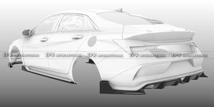 Aileron arrière de qualité supérieure, type OEM, avec protection, pour Hyundai Elantra Avante CN7 Facelift 2023+, forme d'origine, garniture arrière. - Product Image 2