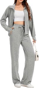 <span class=keywords><strong>Tuta</strong></span> Sportiva e da Tempo Libero Personalizzabile con Logo, Completo Due Pezzi da <span class=keywords><strong>Donna</strong></span> con Felpa con Zip e <span class=keywords><strong>Pantaloni</strong></span> Larghi, <span class=keywords><strong>Tuta</strong></span> da Viaggio Coordinata - Product Image 4