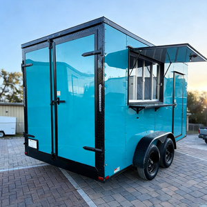 Remorque de camion-restaurant de 13 pieds entièrement équipée en acier inoxydable résistant à la rouille, cuisine mobile avec homologation DOT CE pour hot-dogs et restauration rapide - Product Image 4