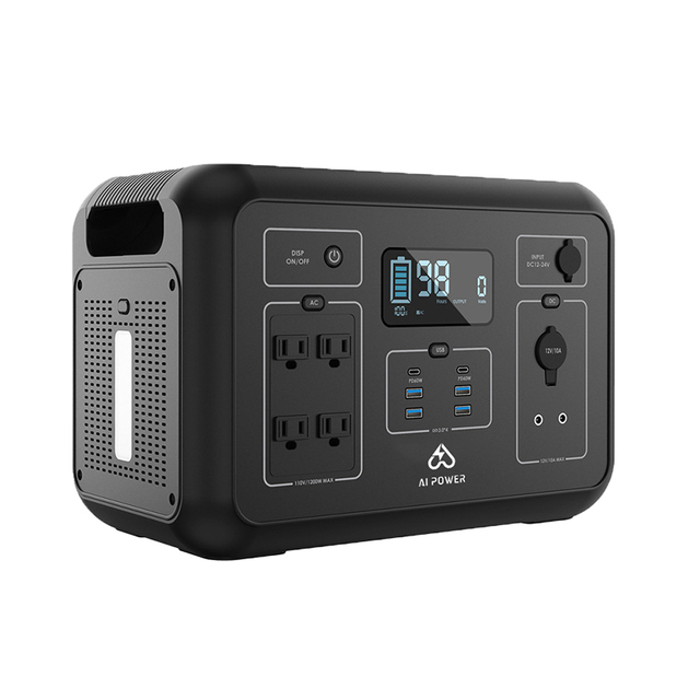 AD 1200watt outdoors 110v 220v 230v power bank 1132wh solar portable generator power station with led light