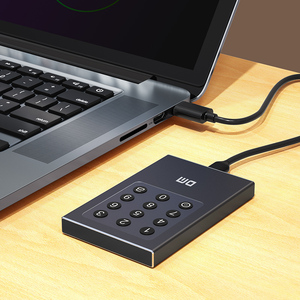 High Speed Transfer Hardware Encryption Portable <strong>SSD</strong> Shockproof Aluminum <strong>External</strong> Password Solid State <strong>Drive</strong> - Product Image 4