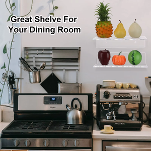 Estantes flotantes acrílicos transparentes de 30x15cm, estantes de exhibición de pared, estantes de <span class=keywords><strong>libros</strong></span> acrílicos <span class=keywords><strong>invisibles</strong></span> <span class=keywords><strong>para</strong></span> dormitorio, sala de estar y baño, 30 Uds. - Product Image 3