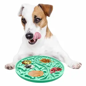 Huisdier Levert Slow Food Likken Kom Hoge Temperatuur Resistente Food Grade Siliconen Kat Hond Likken Pad Bowl