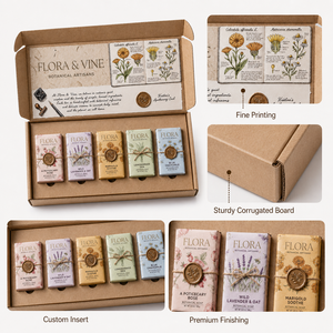 Caja de Embalaje Rígida para Barras de Baño, Fabricada con Cartón Reciclado Biodegradable y Ecológico, con Diseño Personalizado e Impresión Offset - Product Image 3