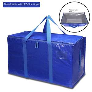 Bolsa de Viaje de Gran Capacidad para Exteriores, Material Tejido Reforzado para Almacenamiento, Embalaje y Mudanza, Bolsa para Ropa - Product Image 5