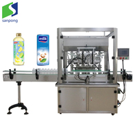 Remplisseur automatique de liquide d'huile Ligne de remplissage de jus de boisson Boissons Sauce soja Vin Vinaigre Machine de remplissage Machine de remplissage d'emballage