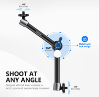 NEEWER ST15 Bras Magique à Friction 5,9 Pouces (15 cm) Double Vis 1/4 Pouce Charge Maximale 2 kg pour Flash, Microphone, Moniteur, Cage SmallRig
