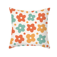 Nouvelle Housse de Coussin en Velours Microfibre à Imprimé Floral Géométrique 2026, Douce et Effet Peau de Pêche, pour Canapé et Décoration de Chambre