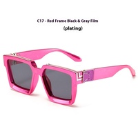 Lunettes de soleil Disco européennes et américaines CXXH-86229 avec cadre PC généreux Lunettes de soleil UV400 pour hommes et femmes