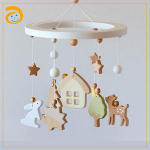 Ins-decoración <span class=keywords><strong>del</strong></span> hogar para niños, diseño espacial, Luna, astronauta, ropa de cama para bebé, juguetes móviles colgantes, cuna infantil, móvil - Product Image 3