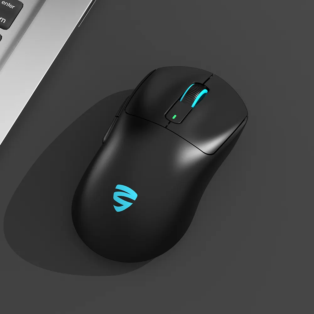 Mouse da gioco con design ergonomico per PC Tri-mode wireless Ultra leggero 54g piuma come illuminare RGB fabbrica mouse bluetooth