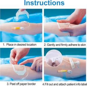 Perban Luka Sekali Pakai Semi-permeabel Transparan Tahan Air Qichuang dengan Perekat Akrilik Bersertifikat CE untuk Kateter IV - Product Image 6