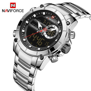 นาฬิกาข้อมือผู้ชาย <span class=keywords><strong>NAVIFORCE</strong></span> 9163 รุ่นหรูหรา ปี 2020 รุ่นใหม่ล่าสุด ชุบทอง เครื่องควอตซ์ สไตล์ธุรกิจ สายกว้าง 22 มม. ขายดี - Product Image 4