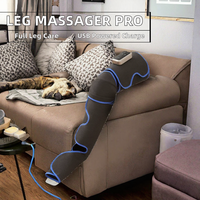 Bottes de massage électriques à compression d'air pour les jambes, chauffage sans fil, 3 niveaux de température pour la relaxation des muscles du genou, du mollet et du pied, utilisation à domicile ou au bureau