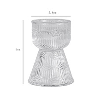 Porte-bougie flamant rose en verre borosilicate texturé, bougeoir moderne et romantique pour bougies coniques et chauffe-plat, centre de table de mariage