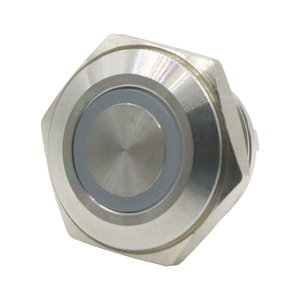 16mm 1NO Flat Head Stainless Steel Reset Momentary Push <strong>Button</strong> Switch Super Short Waterproof With Max. 250v Voltage - Product Image 1
