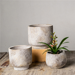 <span class=keywords><strong>Vase</strong></span> à fleurs rond rétro en terre cuite ornements minimalistes décor à la maison Table intérieure salon Vases décoratifs en céramique - Product Image 2