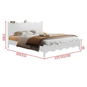 <span class=keywords><strong>Letto</strong></span> matrimoniale in legno massello nordico - <span class=keywords><strong>Letto</strong></span> matrimoniale nero moderno minimalista <span class=keywords><strong>con</strong></span> design a onda, <span class=keywords><strong>letto</strong></span> a piattaforma per camera da <span class=keywords><strong>letto</strong></span> principale, uso nuziale, stile retrò - Product Image 6
