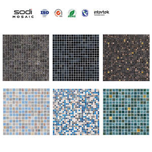 327*327 coloré mosaïque douche <span class=keywords><strong>cloison</strong></span> carrelage brillant or irisé avec fabricant de mosaïques de <span class=keywords><strong>verre</strong></span> rose - Product Image 6