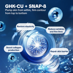 Set de Cuidado de la Piel con Péptidos de Cobre Azul GHK-Cu de Marca Privada, <span class=keywords><strong>Kit</strong></span> Facial Antienvejecimiento SNAP-8, Set de Crema y Tónico Reafirmante y Antiarrugas - Product Image 6