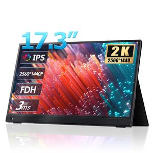 Monitor portátil de 17,3 pulgadas con puerto USB C, altavoz Dual para portátil, PC, teléfono, <span class=keywords><strong>PS4</strong></span>, pantalla extendida/segunda con resolución 2K - Product Image 2