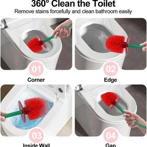 Cepillo de Inodoro con Forma de Cereza, Juego de Soporte para Cepillo de Baño, Cepillo Creativo y Encantador para Limpieza de Inodoros - Product Image 5