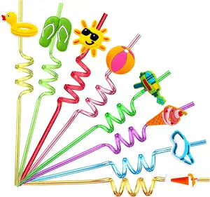 Hot Selling Beach Drinking Straws,Kids Beach Ball Pool Summer Birthday Party Supplies Favors Decorations