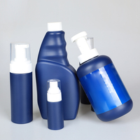 Produit personnalisé 40ml 140ml 145ml 165ml 500ml Gommage Bleu Spray Lotion cosmétique Bouteille de lavage en plastique Crème pour le visage Bouteille à pompe nettoyante